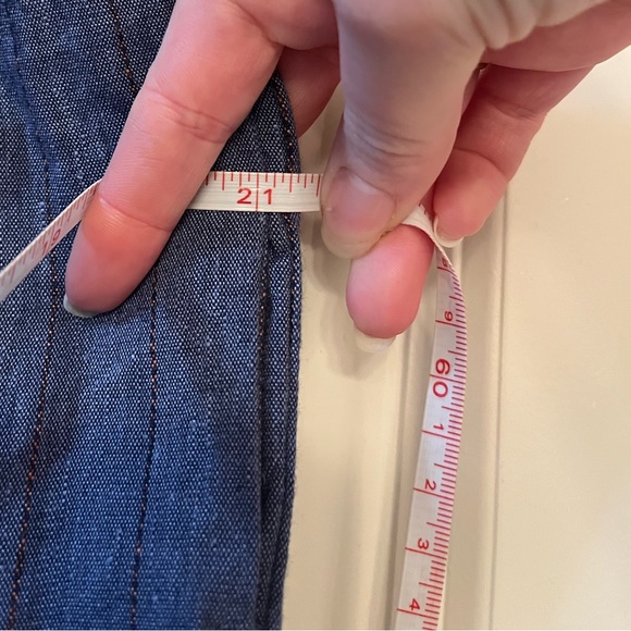 J Jill Wide Leg Striped Linen Stretch Pants Size L - Picture 9 of 13